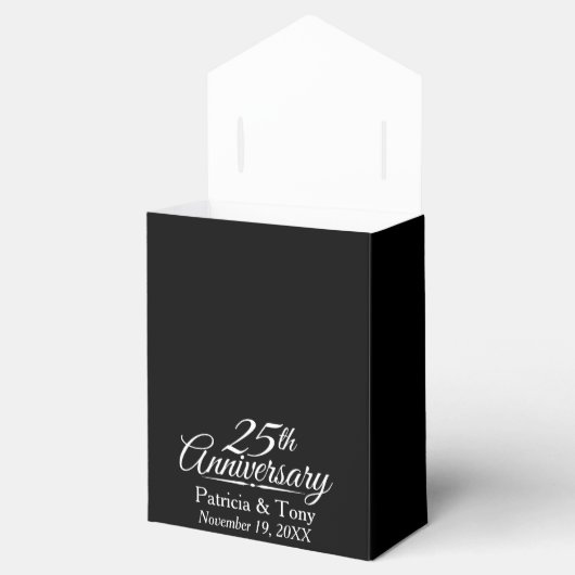 25結婚周年パーソナライズされた フェイバーボックス (オープン)