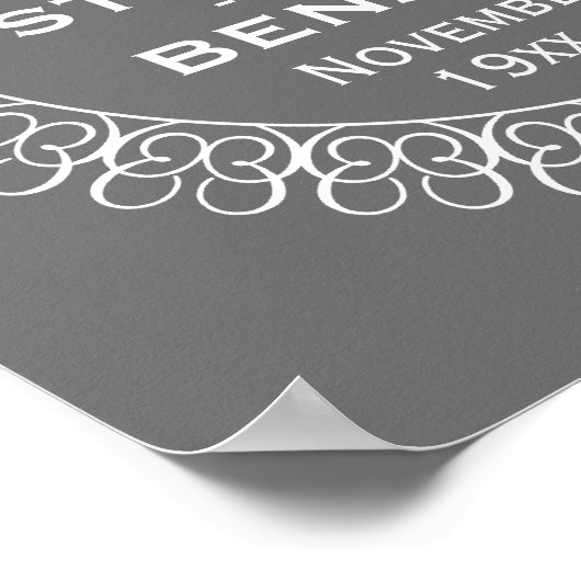 25結婚周年パーソナライズされた ポスター (角)