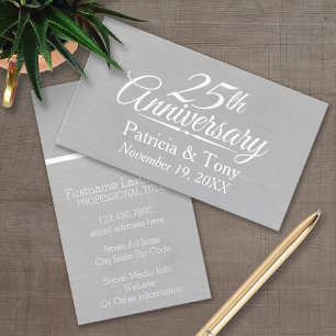 25結婚周年パーソナライズされた 名刺