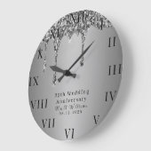 25結婚周年モダンエレガント50 ラージ壁時計 (傾斜)