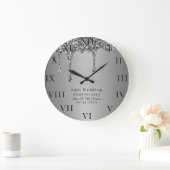 25結婚周年モダンエレガント50 ラージ壁時計 (ホーム)