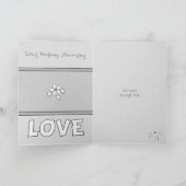 25結婚周年記念シルバーハートと花 カード (内部)