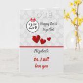 25結婚周年記念シルバー25年 カード (黄色い花)