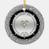 25結婚周年記念銀とダイヤ セラミックオーナメント (正面)