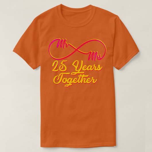 25結婚周年記念25周年2 Tシャツ (デザイン正面)