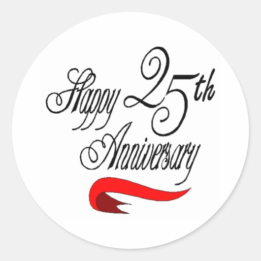 25結婚周年記念 ラウンドシール (正面)