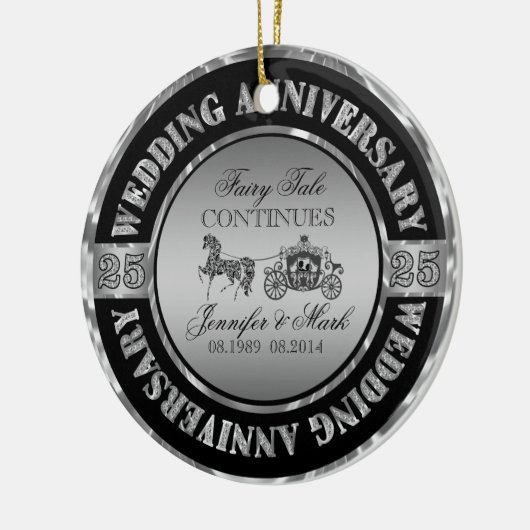 25結婚周年記結婚念馬車 セラミックオーナメント (左)