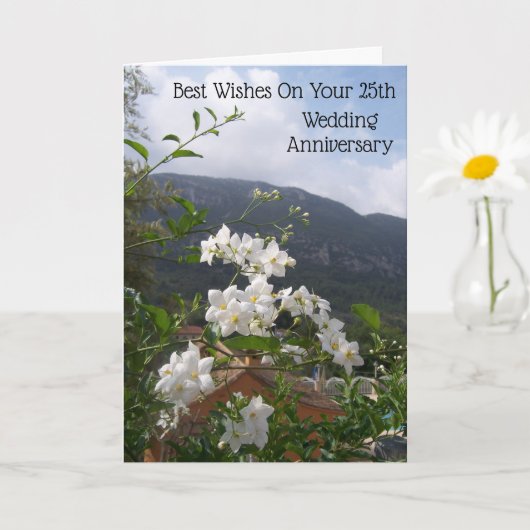 25結婚周年 カード (小さな植物)