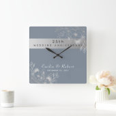 25結婚周年 スクエア壁時計 (ホーム)