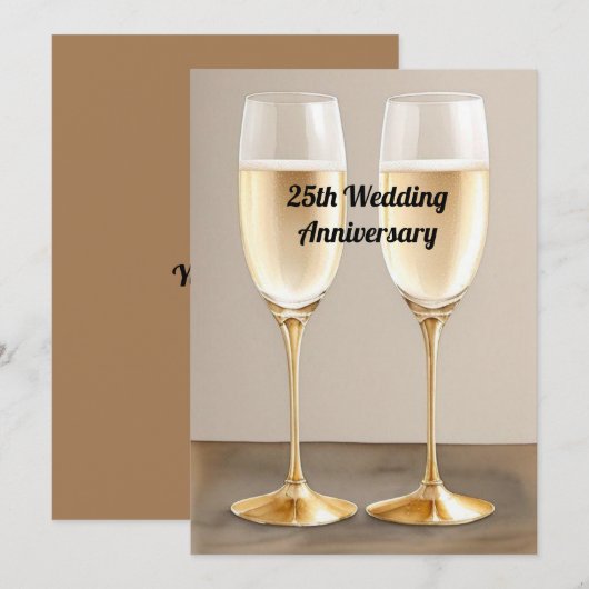 25結婚周年 招待状 (正面/裏面)