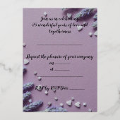 25結婚周年 箔招待状 (裏面)