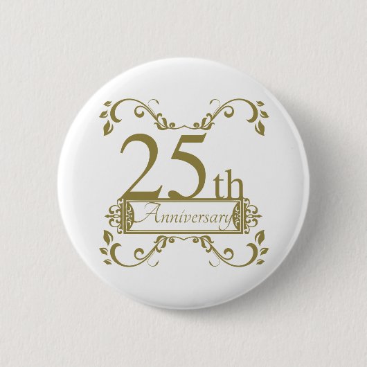 25結婚周年 缶バッジ (正面)