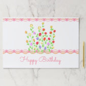 25花ハッピーバースデー紙プレイスマット ペーパーパッド (インサイチュ)