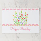 25花ハッピーバースデー紙プレイスマット ペーパーパッド (正面)