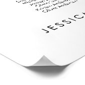 25表エレガント人お気に入りの席表 ポスター (角)