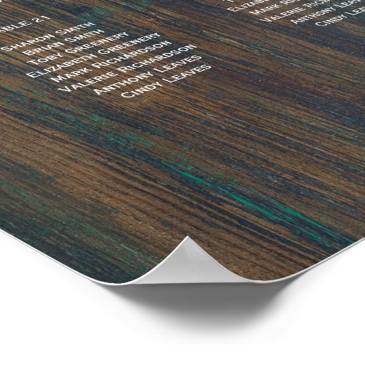 25表エレガント秋素朴座席表 ポスター (角)