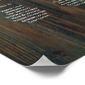 25表エレガント秋素朴座席表 ポスター (角)