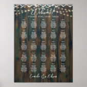 25表エレガント秋素朴座席表 ポスター (正面)