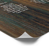 25表エレガント秋素朴座席表 ポスター (角)