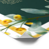 25表グリーンユーカリ素朴シーティングチャート ポスター (角)