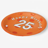 25誕生日オレンジピックボール ペーパープレート (アングル)