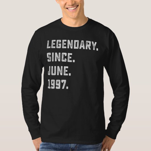 25誕生日ギフト伝説伝説1997年6月以来25 Ye Tシャツ (正面)