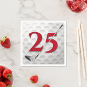 25誕生日ゴルフクラブナプキンス スタンダードカクテルナプキン (インサイチュ)