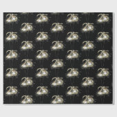 25誕生日スパークラーズオンブラックラッピング ラッピングペーパー (フラット)