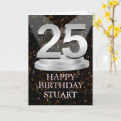 25誕生日スポットライト名刺追加 カード (黄色い花)