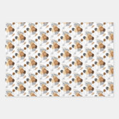 25誕生日ヒョウ虎アニマルプリント風船 ラッピングペーパーシート (正面)