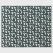 25誕生日フィリグリーフローラタイポグラフィ ラッピングペーパー (フラット)