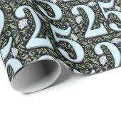 25誕生日フィリグリーフローラタイポグラフィ ラッピングペーパー (ロールコーナー)