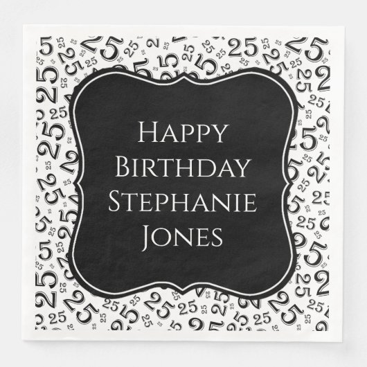 25誕生日ブラック乱数パターン25 (正面)