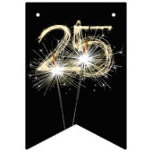 25誕生日又は記念日パーティー バンティングフラッグ (第1の旗)