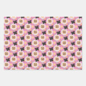 25誕生日蝶デイジー ラッピングペーパーシート (正面3)