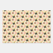 25誕生日蝶デイジー ラッピングペーパーシート (正面)