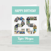 25誕生日記念日Number 25 Photo Collage カード (正面)