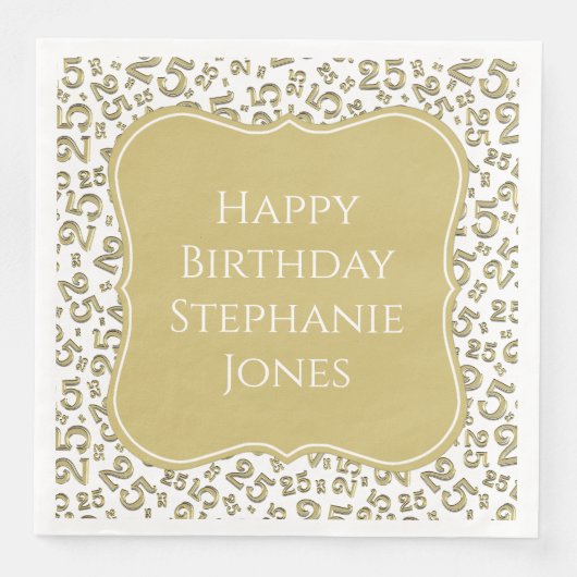 25誕生日金ゴールド乱数パターン25 (正面)