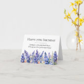 25誕生日7月誕生月フラワーラークスパー カード (黄色い花)