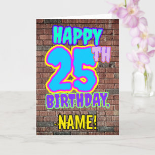 25誕生日-おもしろい、落書きルインスパイアック カード