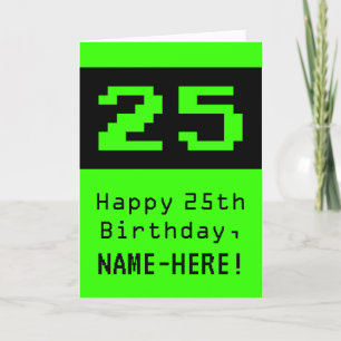 25誕生日:ネディ/オタク系のスタイル「25」と名前 カード