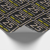 25誕生日:フローラ花数名前をカスタムする ラッピングペーパー (角)