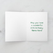 25誕生日:愛するハートパターン、虹# 25 カード (内部)