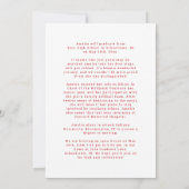 25赤と白のオープンハウスの2つの写真クラス 招待状 (裏面)