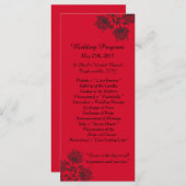 25赤と黒のフローラ結婚式 プログラム (正面/裏面)