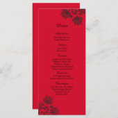 25赤と黒のフローラ・メニュー・カード メニュー (正面/裏面)