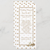 25金ゴールドラブハート結婚式 プログラム (正面/裏面)