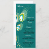 25青い孔雀の羽のメニューカード メニュー (正面/裏面)