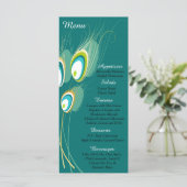 25青い孔雀の羽のメニューカード メニュー (スタンド正面)