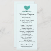 25青い木とハート結婚式 プログラム (正面/裏面)